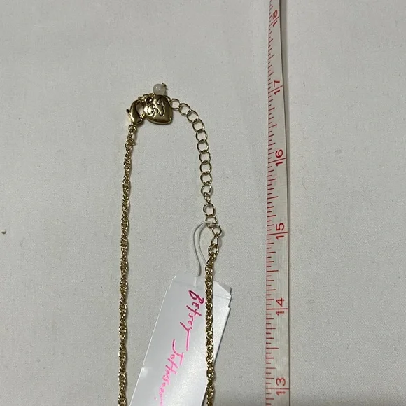 Betsey Johnson Cheerleader Bear Pendant Necklace Pink NWT - Picture 10 of 10